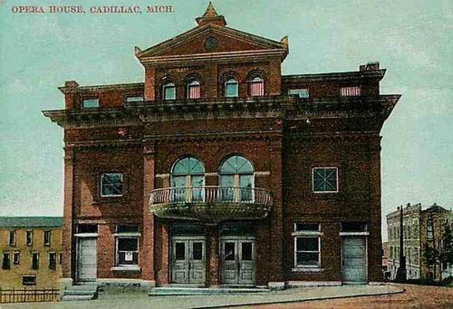 Cadillac Opera House - 1909 POST CARD FROM PAUL